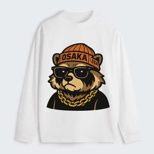 Osaka Tanuki - Classic Long Sleeve Shirt - White