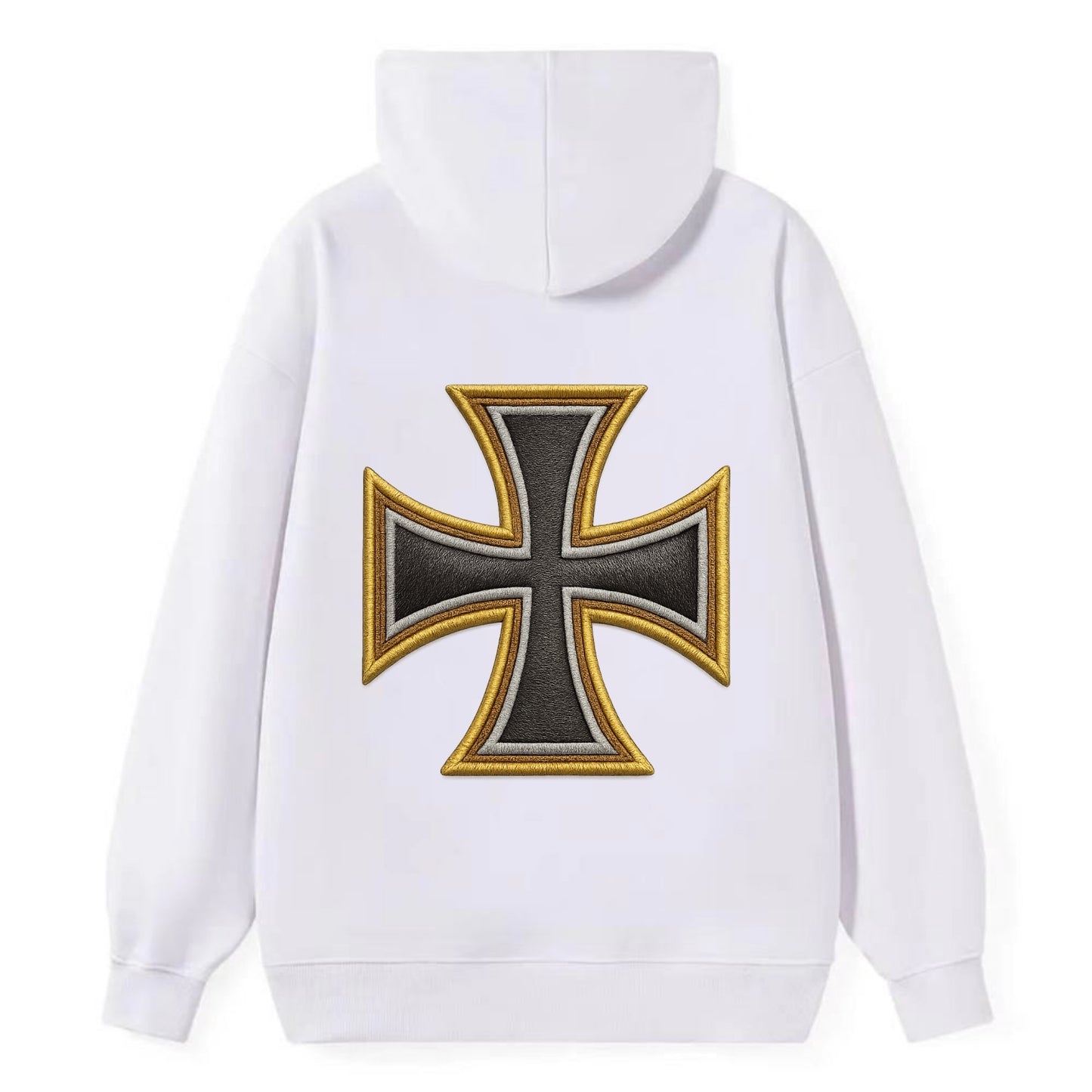 Teutonic Cross  - Classic Pullover Hoodie - White