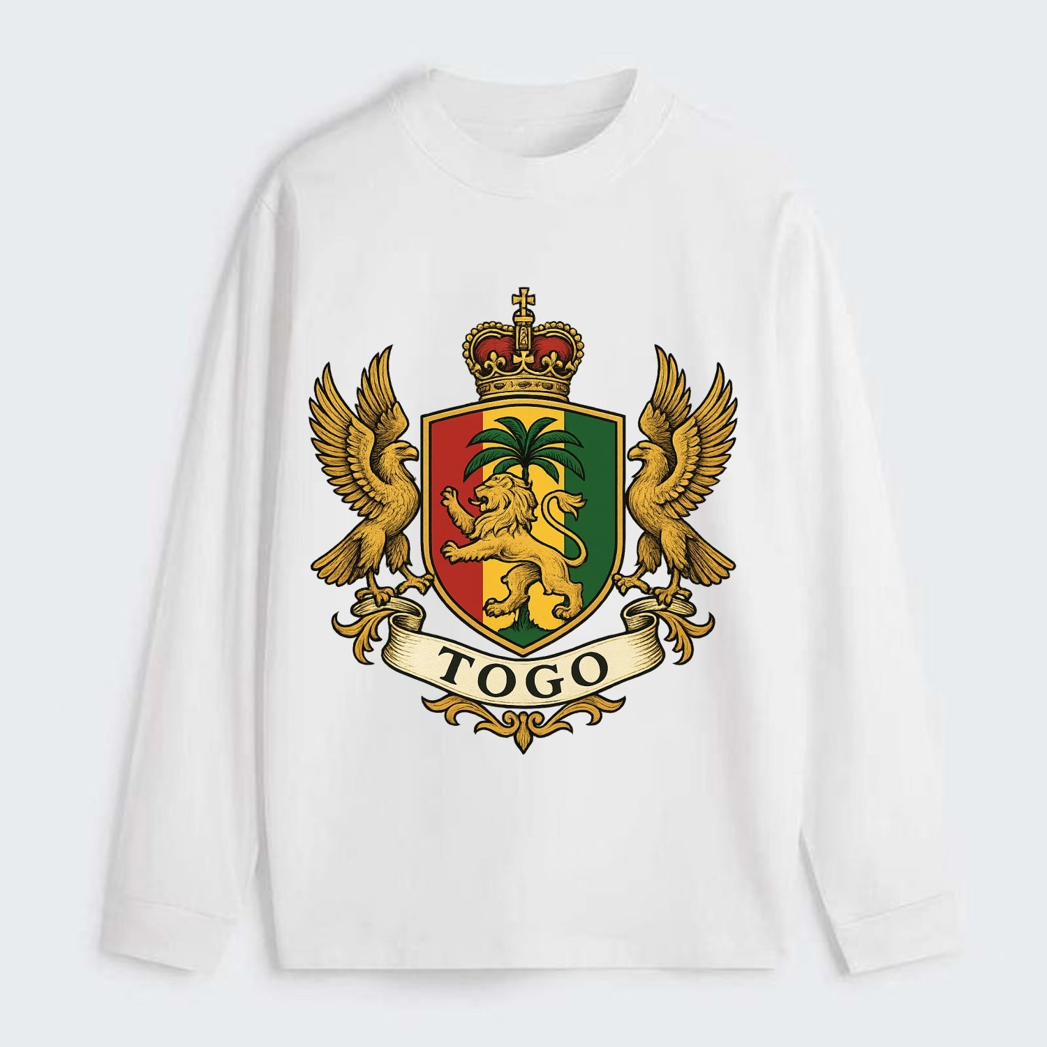 Togo Heritage Badge  - Classic Long Sleeve Shirt - White