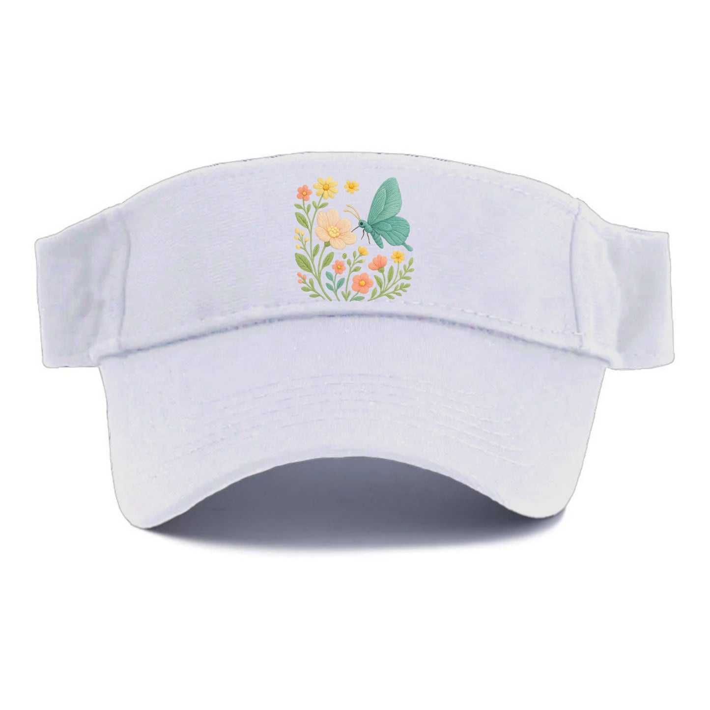 Mint Night Butterfly - Visor - White