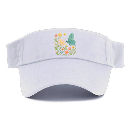 Mint Night Butterfly - Visor - White