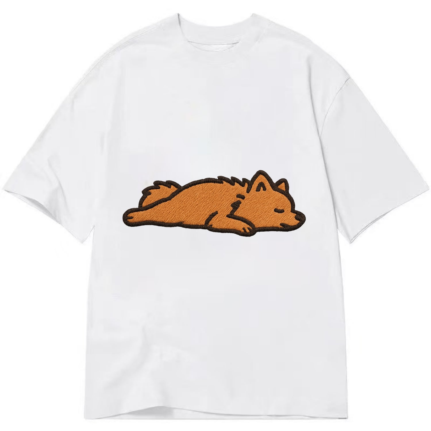 Pomeranian - Orange fluffy fully relaxed Classic T-shirt - White