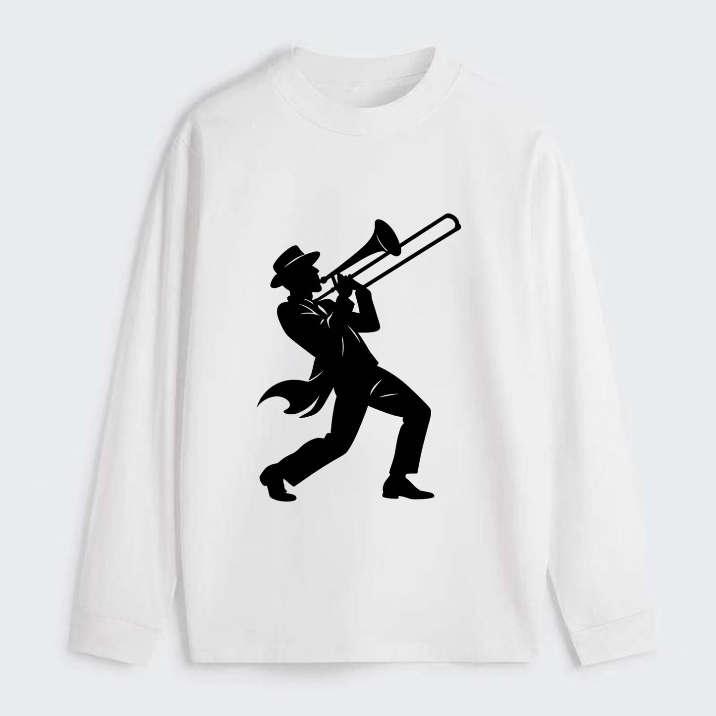 Trombone player jazz improvisation - Classic Long Sleeve Shirt - White