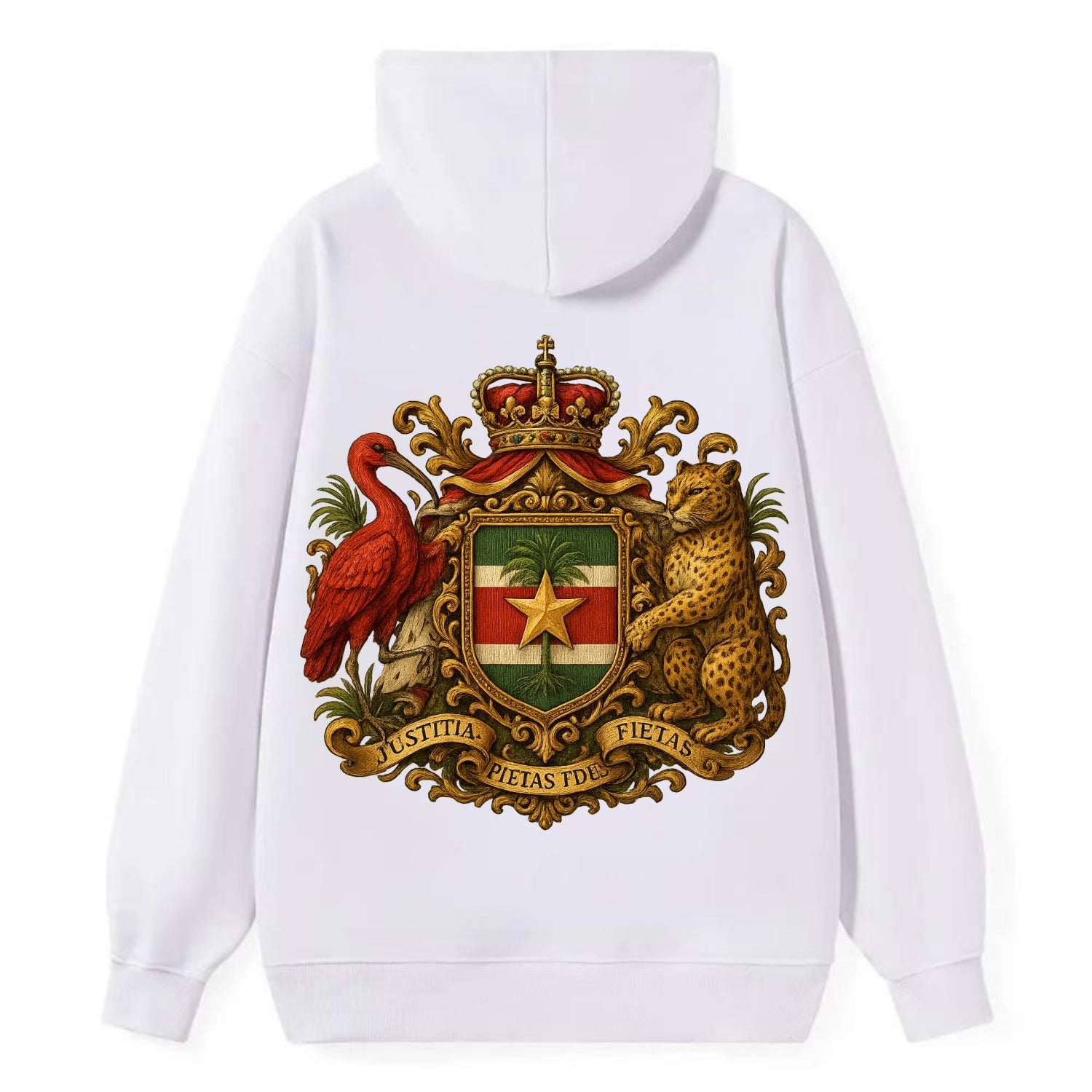 Suriname Star Emblem  - Classic Pullover Hoodie - White