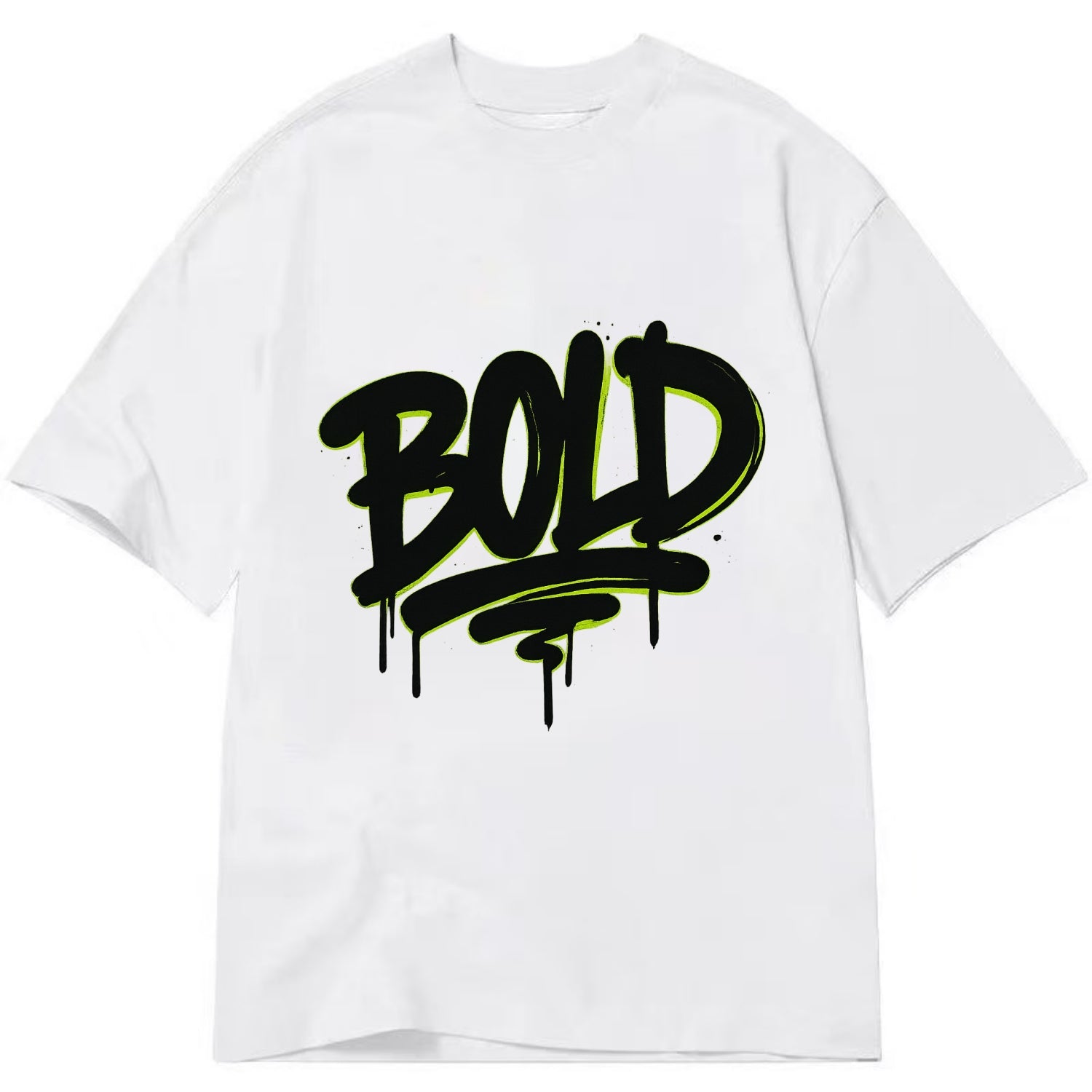 Bold typography design - "BOLD" - courageous, standing out - Classic T-shirt - White