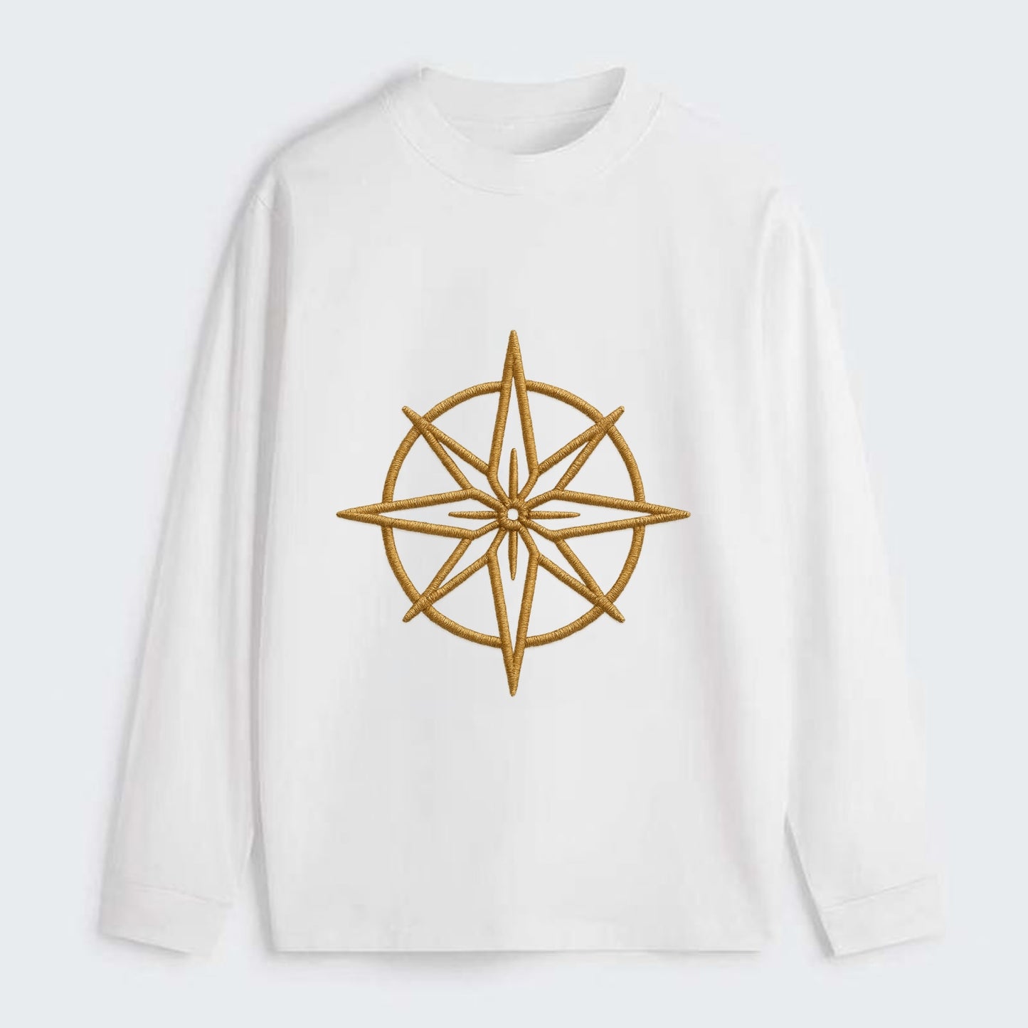 Compass Rose  - Classic Long Sleeve Shirt - White