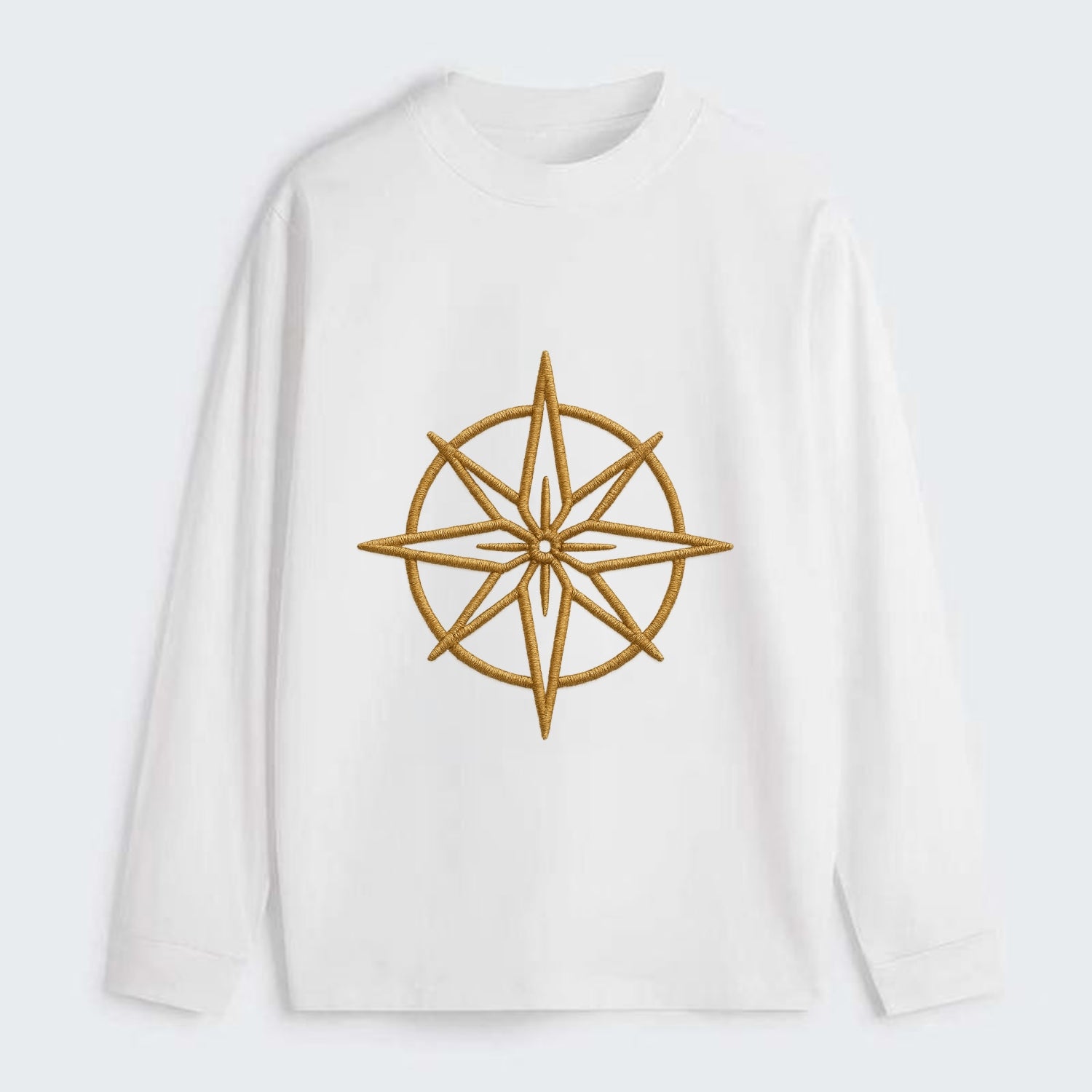 Compass Rose  - Classic Long Sleeve Shirt - White
