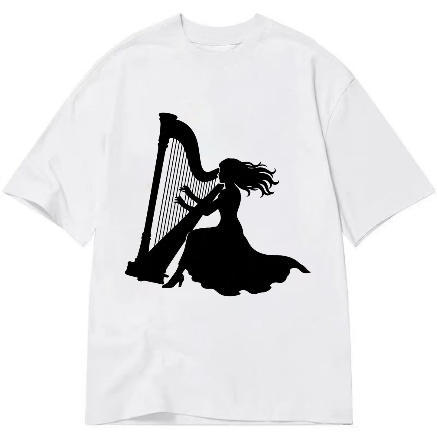 Harpist playing ethereal melody - Classic T-shirt - White