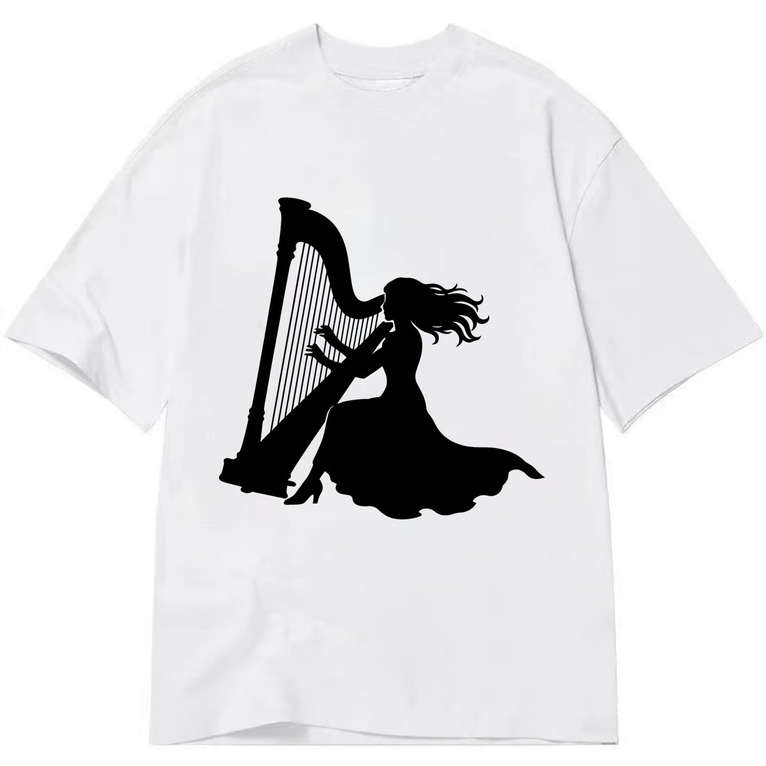 Harpist playing ethereal melody - Classic T-shirt - White