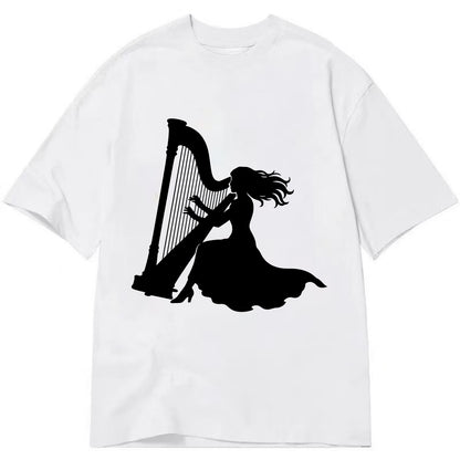 Harpist playing ethereal melody - Classic T-shirt - White