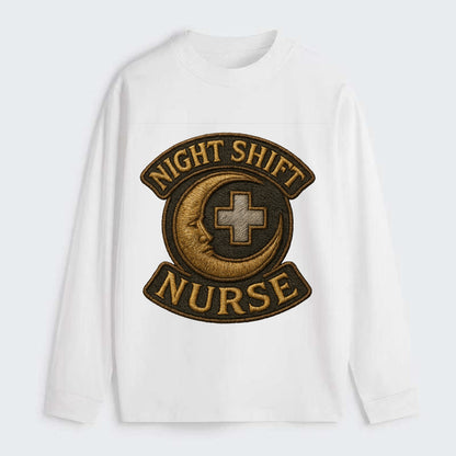 Night Shift Nurse  - Classic Long Sleeve Shirt - White