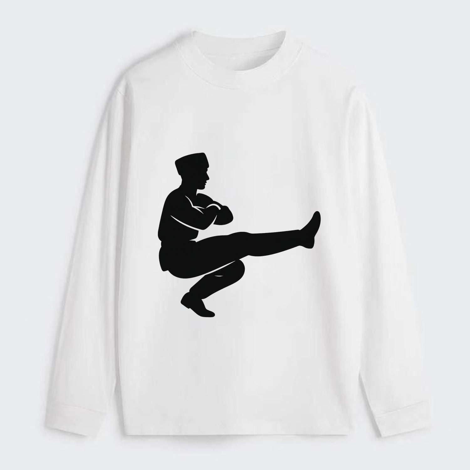 Russian Cossack dancer squat kick - Classic Long Sleeve Shirt - White