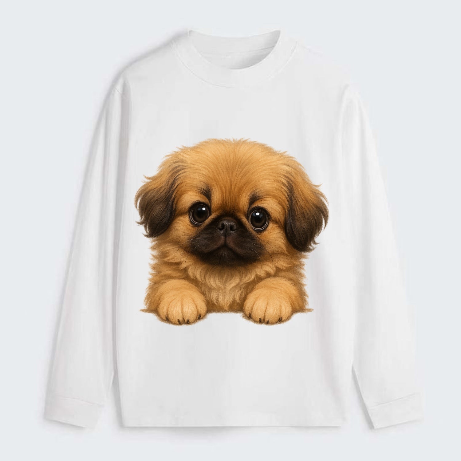 Pekingese  - Classic Long Sleeve Shirt - White