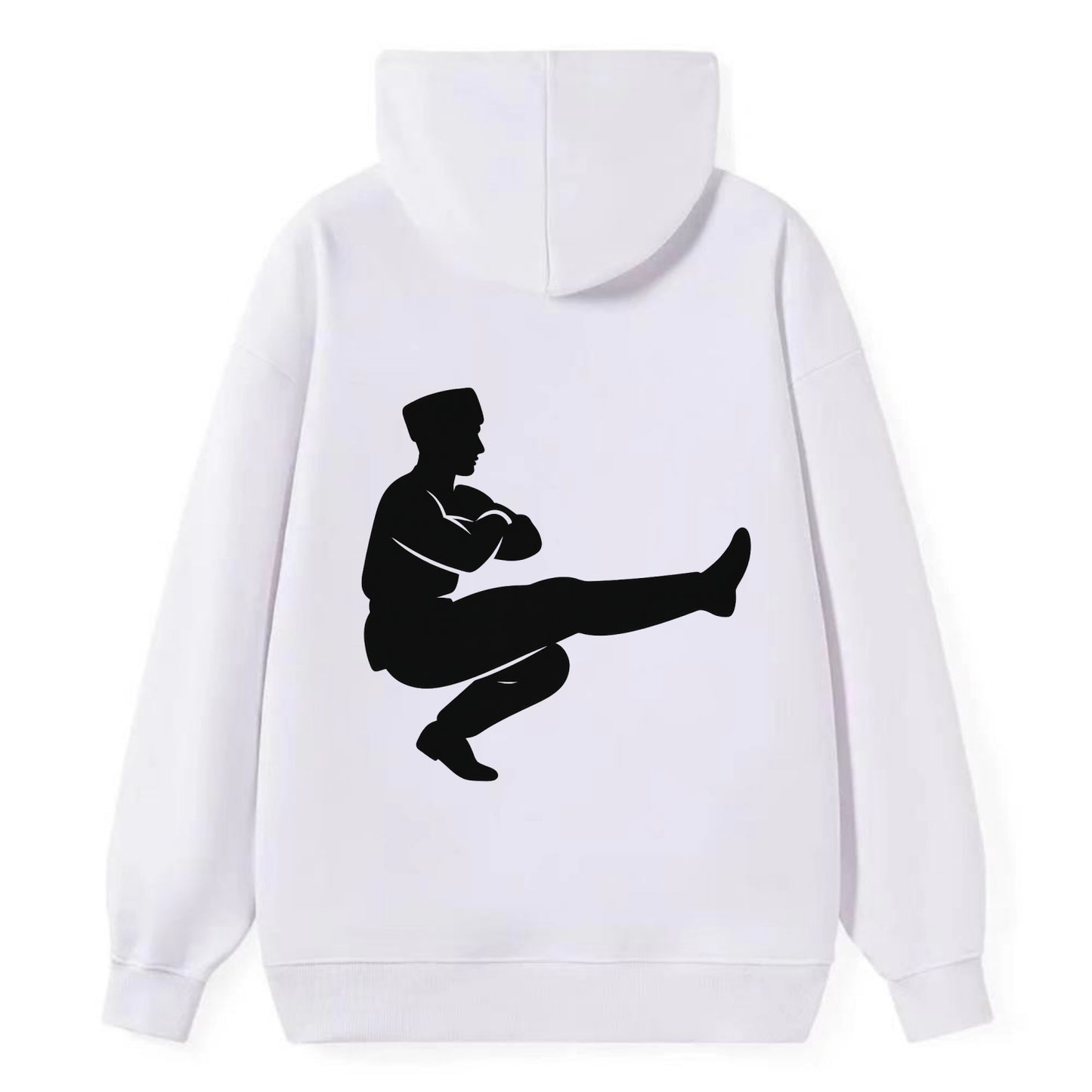 Russian Cossack dancer squat kick - Classic Pullover Hoodie - White