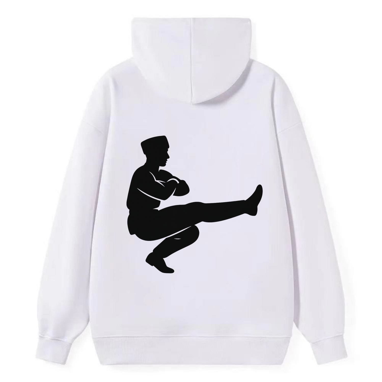 Russian Cossack dancer squat kick - Classic Pullover Hoodie - White