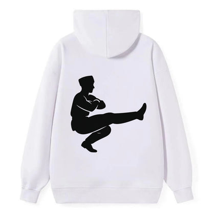 Russian Cossack dancer squat kick - Classic Pullover Hoodie - White
