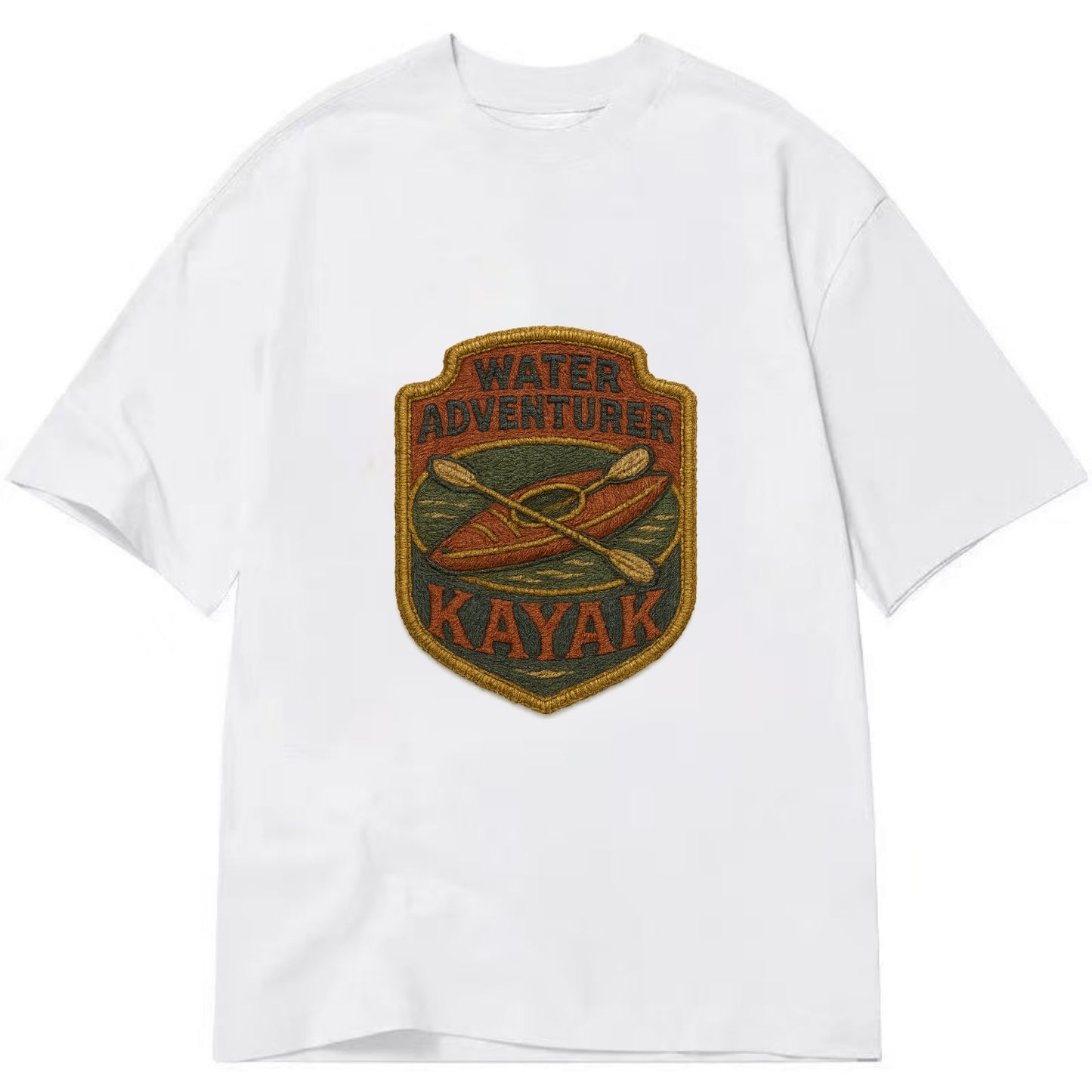 Kayak with paddle - water adventurer - Classic T-shirt - White