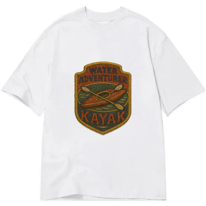 Kayak with paddle - water adventurer - Classic T-shirt - White