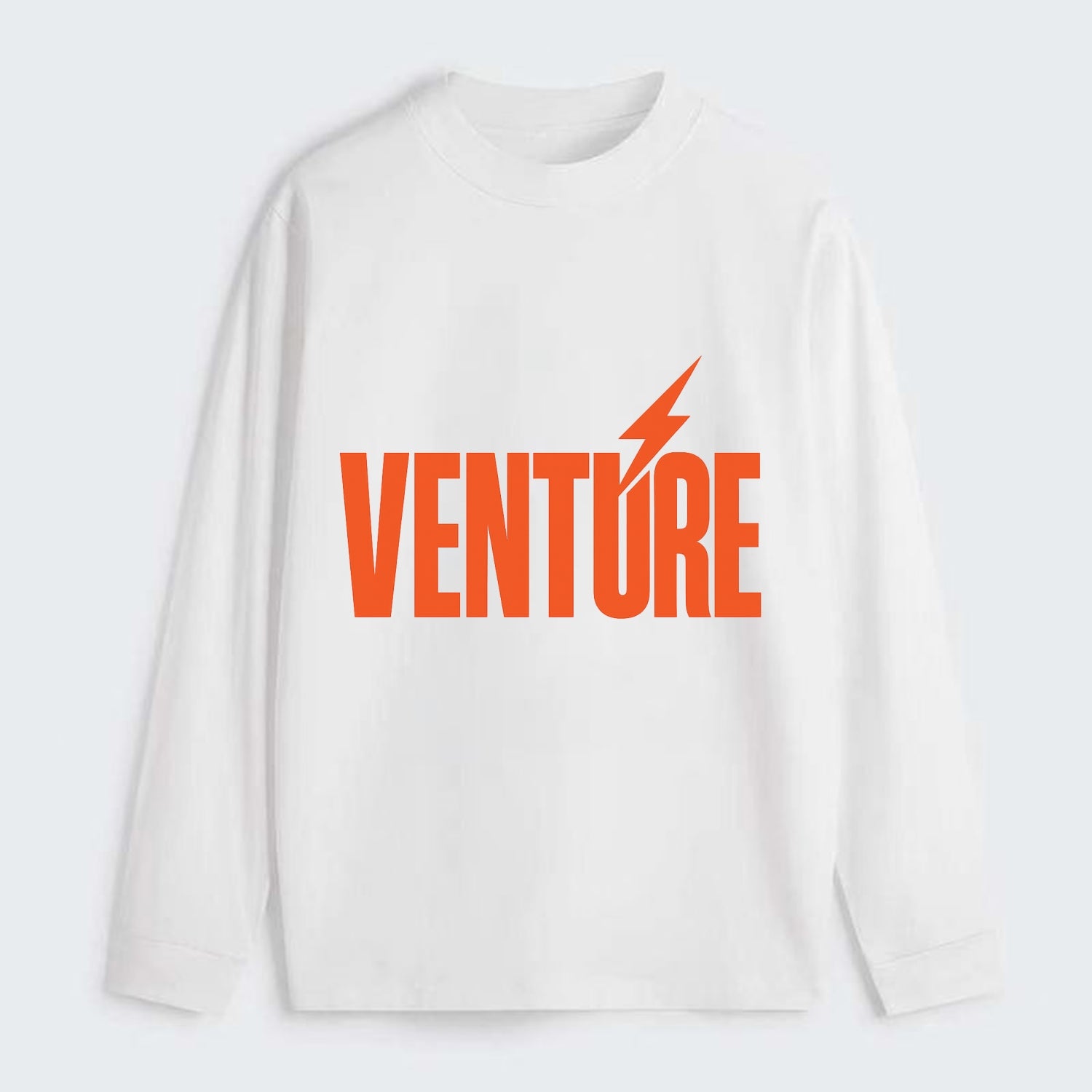 Bold typography design - "VENTURE" - taking risks, bold exploration - Classic Long Sleeve Shirt - White
