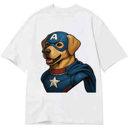 Labrador Patriotic Hero  - Classic T-shirt - White