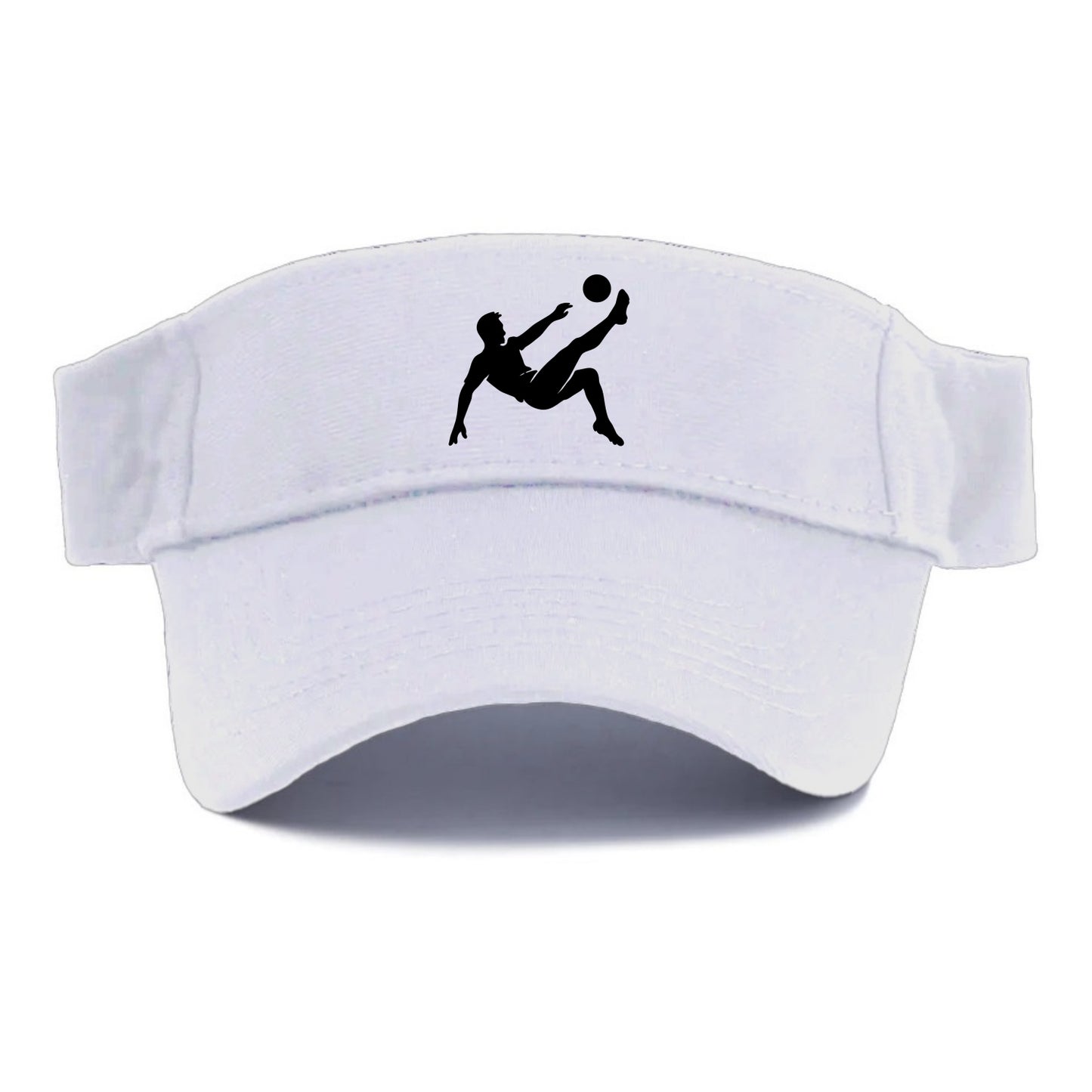 Soccer player kicking ball mid-air - Visor - White