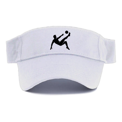 Soccer player kicking ball mid-air - Visor - White