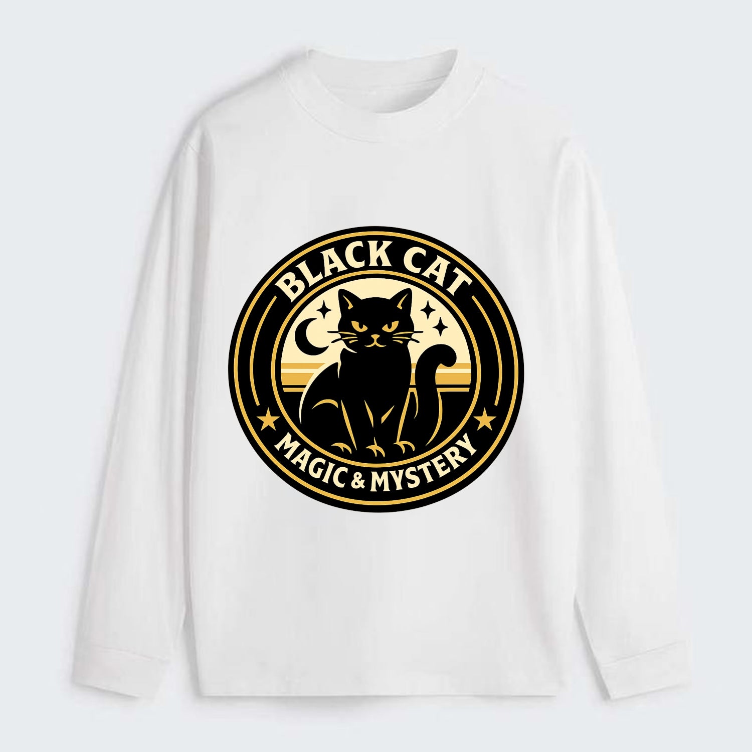 Midnight Prowler Emblem - Classic Long Sleeve Shirt - White