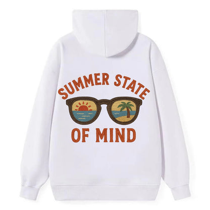 Summer State Of Mind  - Classic Pullover Hoodie - White