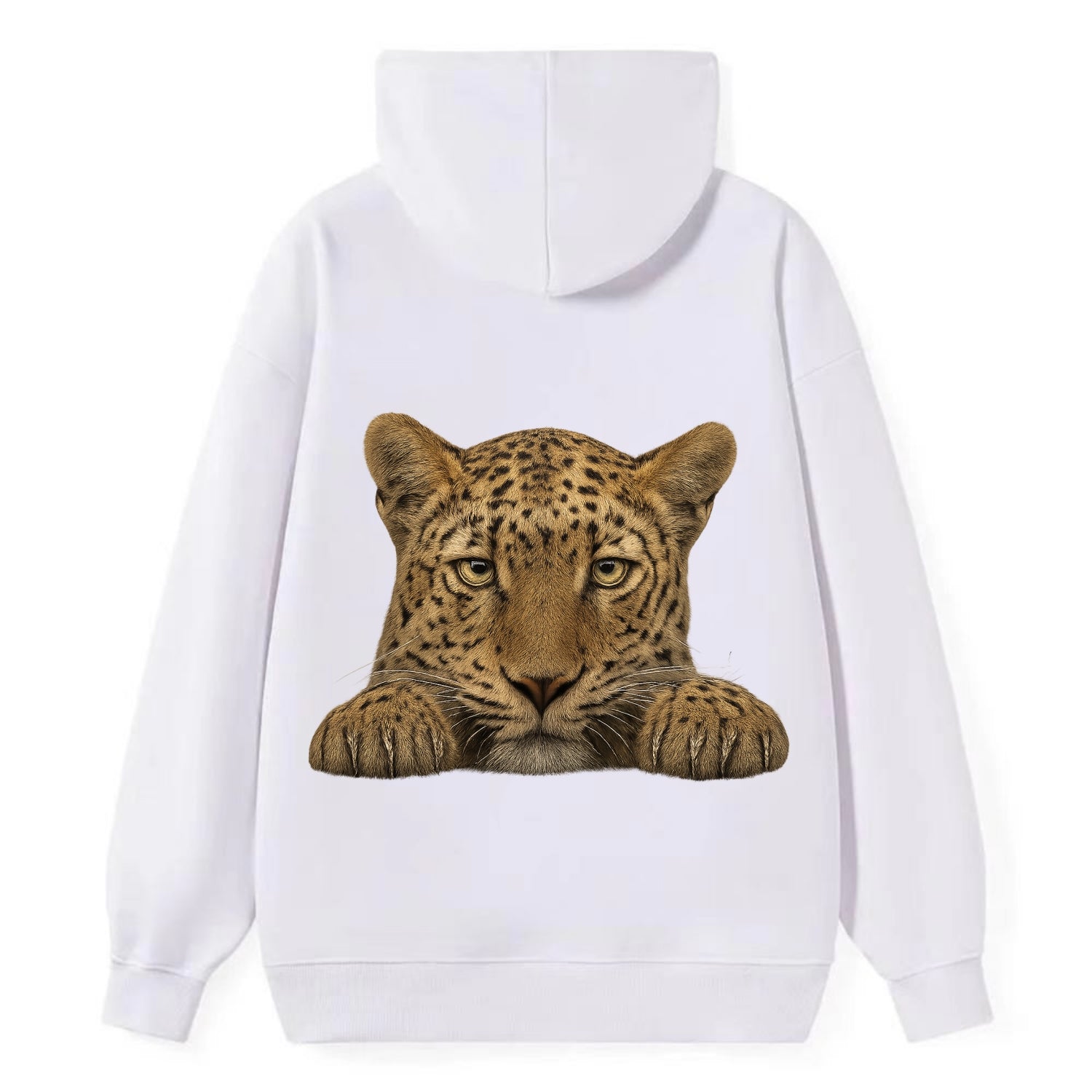 Leopard  - Classic Pullover Hoodie - White