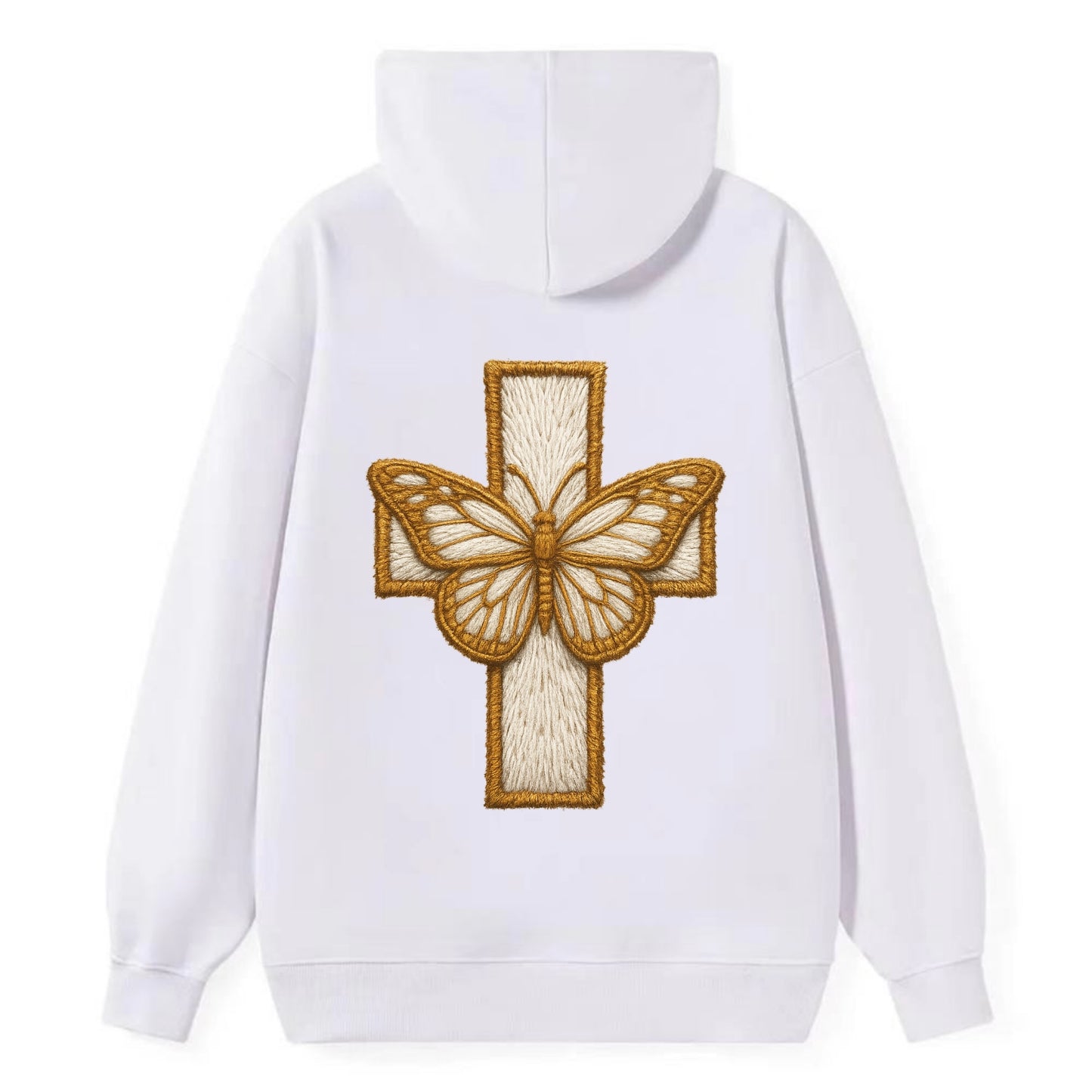 Resurrection Cross  - Classic Pullover Hoodie - White