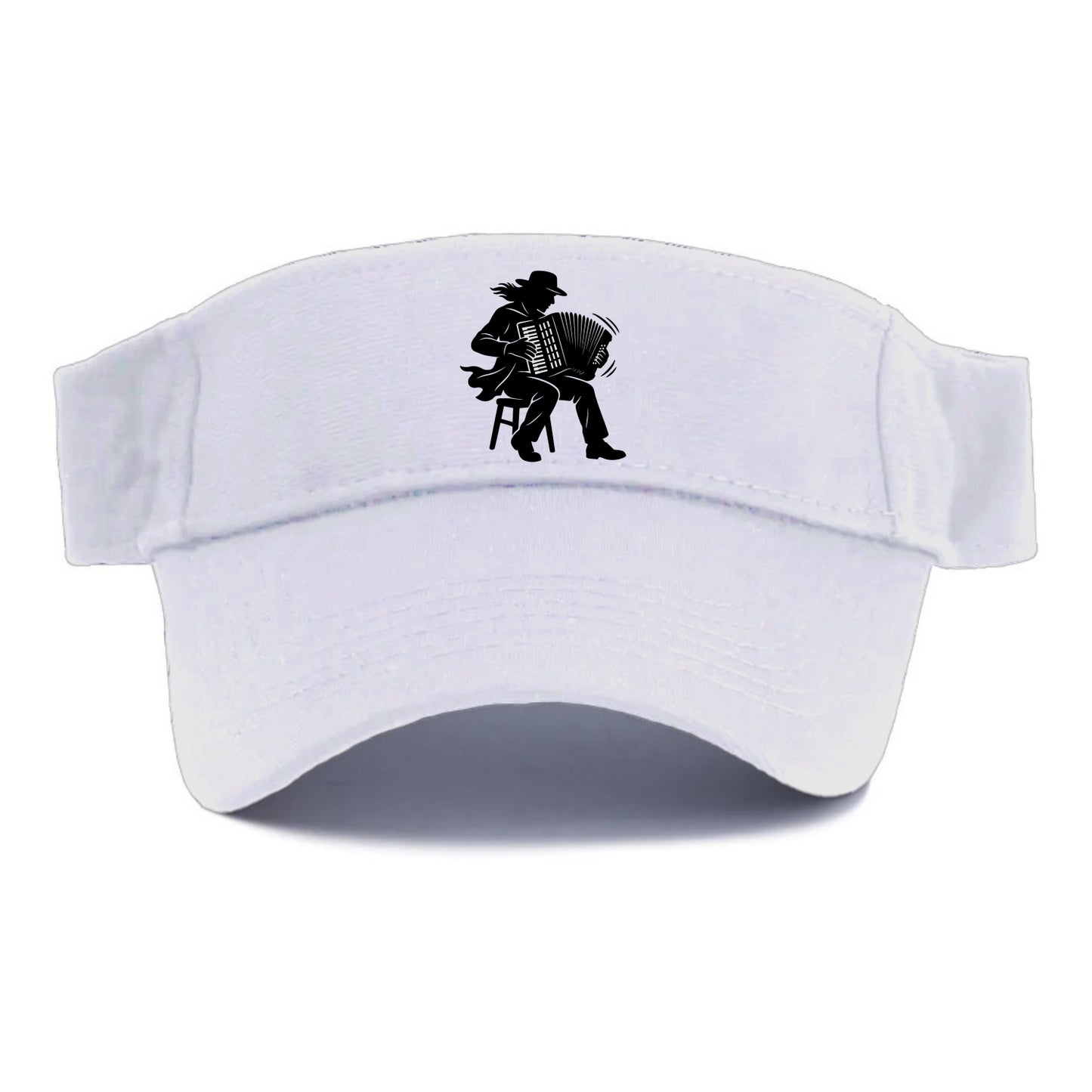 Accordion player street musician - Visor - White