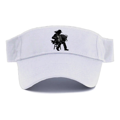 Accordion player street musician - Visor - White