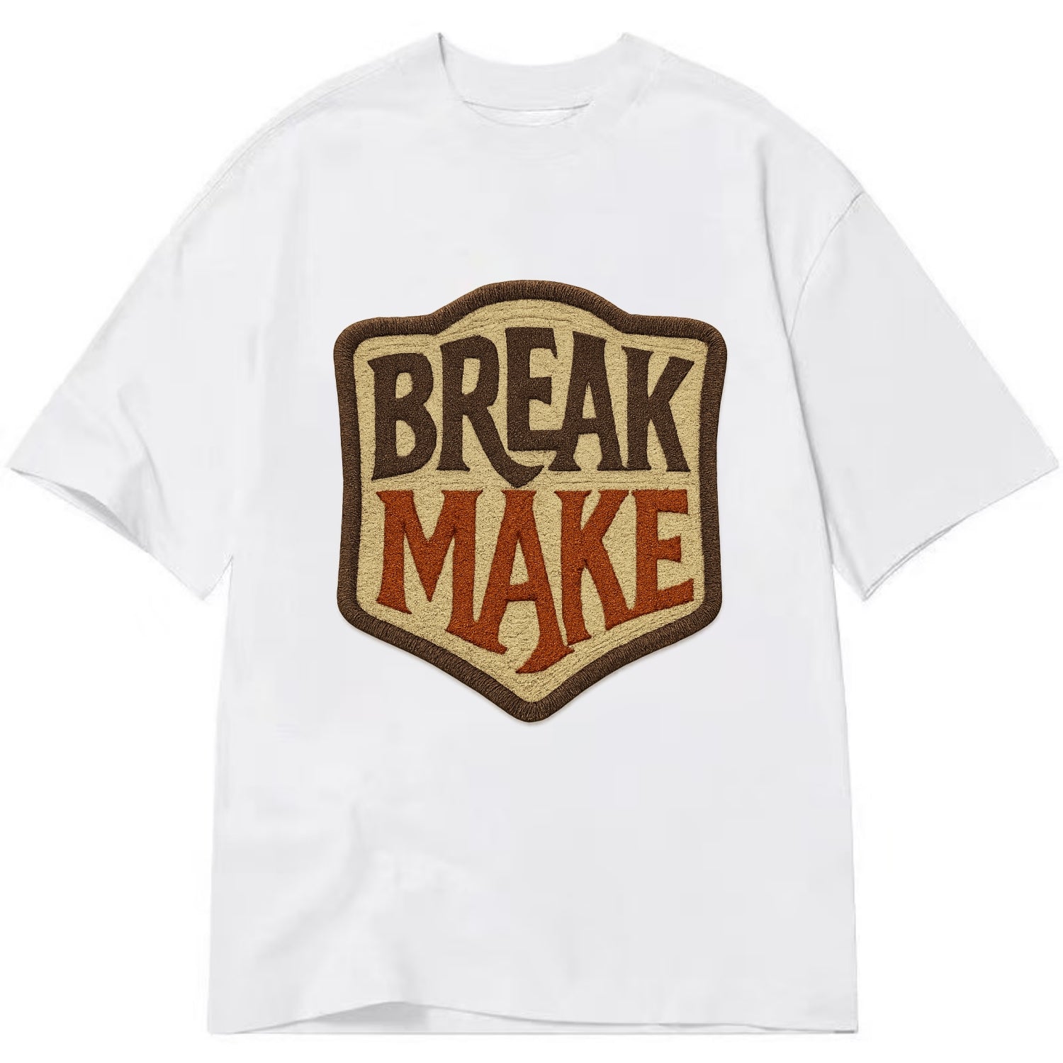 BREAK;MAKE THE RULES Rebel Red Snapback - Classic T-shirt - White