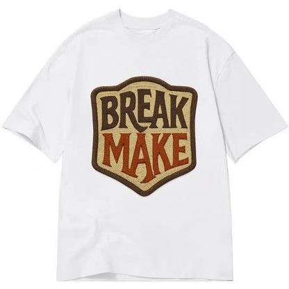 BREAK;MAKE THE RULES Rebel Red Snapback - Classic T-shirt - White