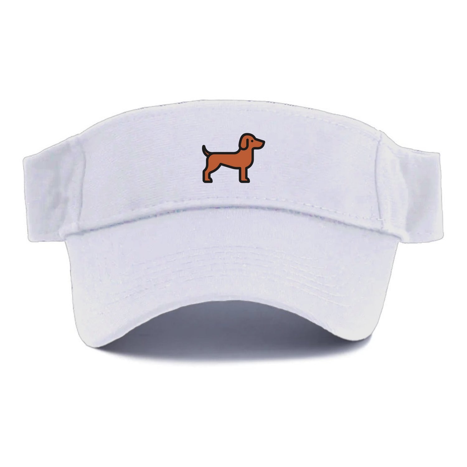 Vizsla - Rust colored flat side profile - Visor - White