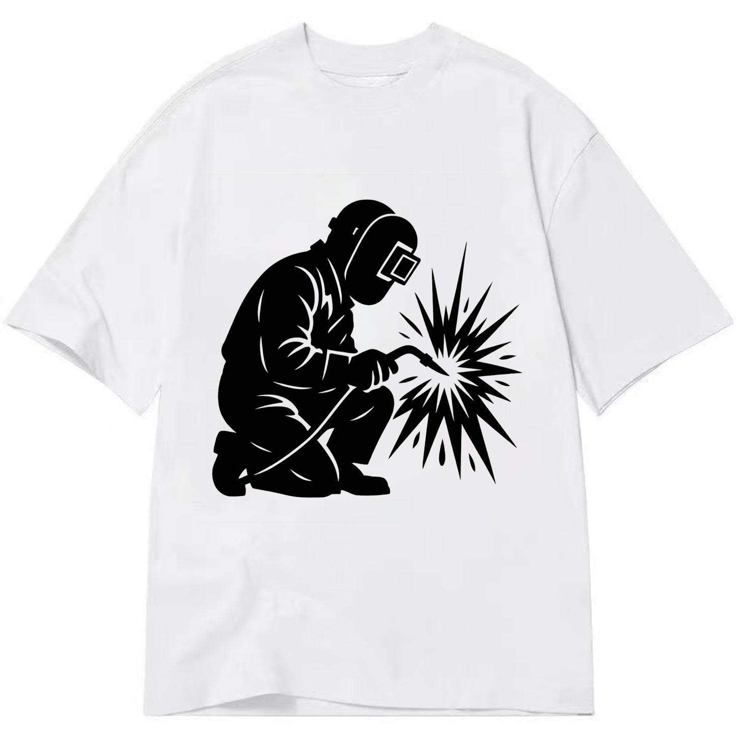 Welder sparks flying dramatically - Classic T-shirt - White
