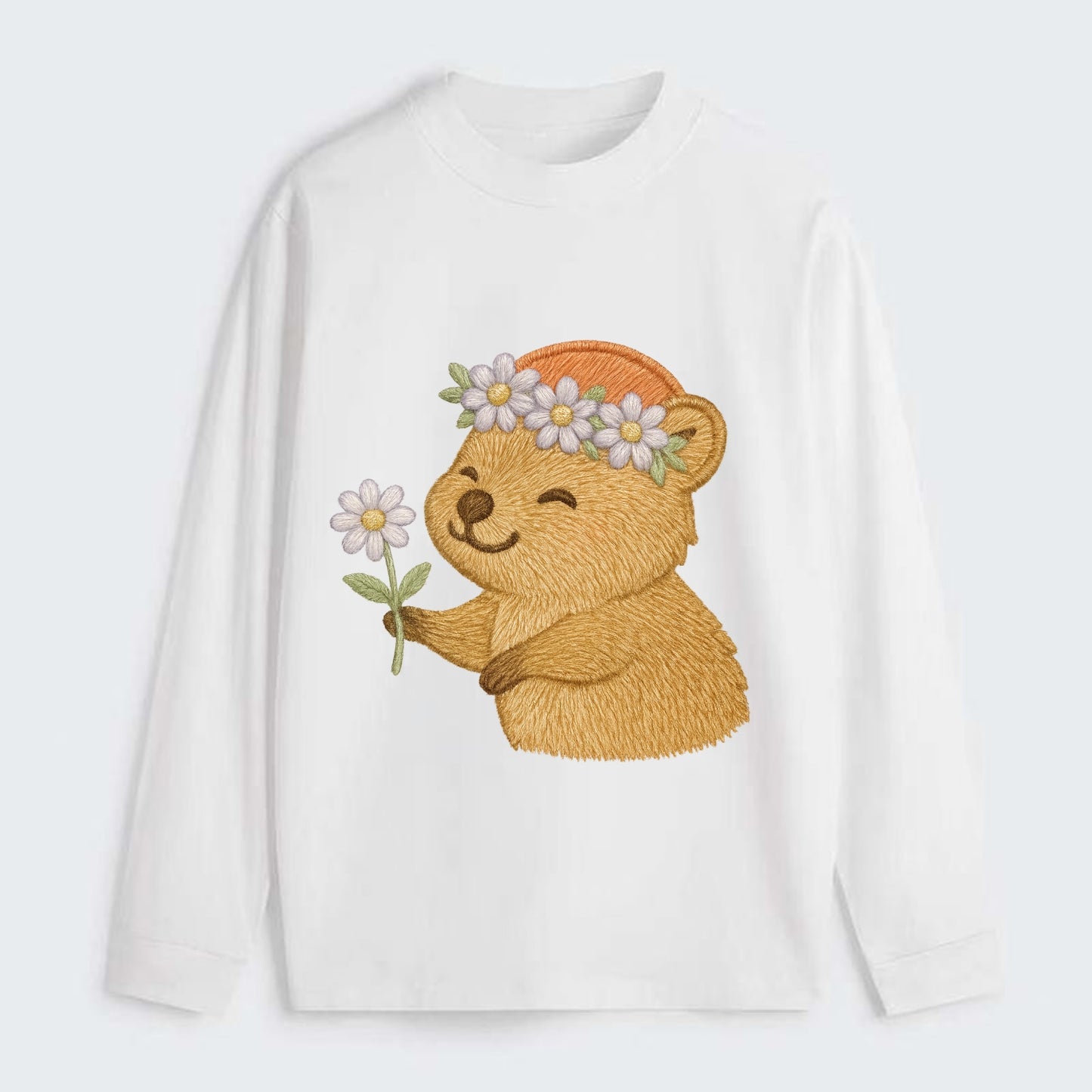 Quokka Daisy Chain - Classic Long Sleeve Shirt - White