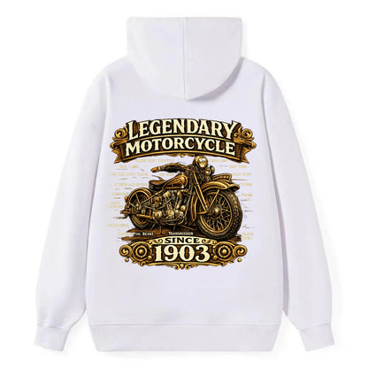 Legendary Motorcycle 1903 - Classic Pullover Hoodie - White