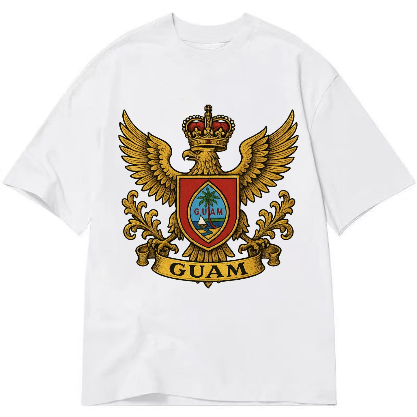 Guam Heritage Badge  - Classic T-shirt - White