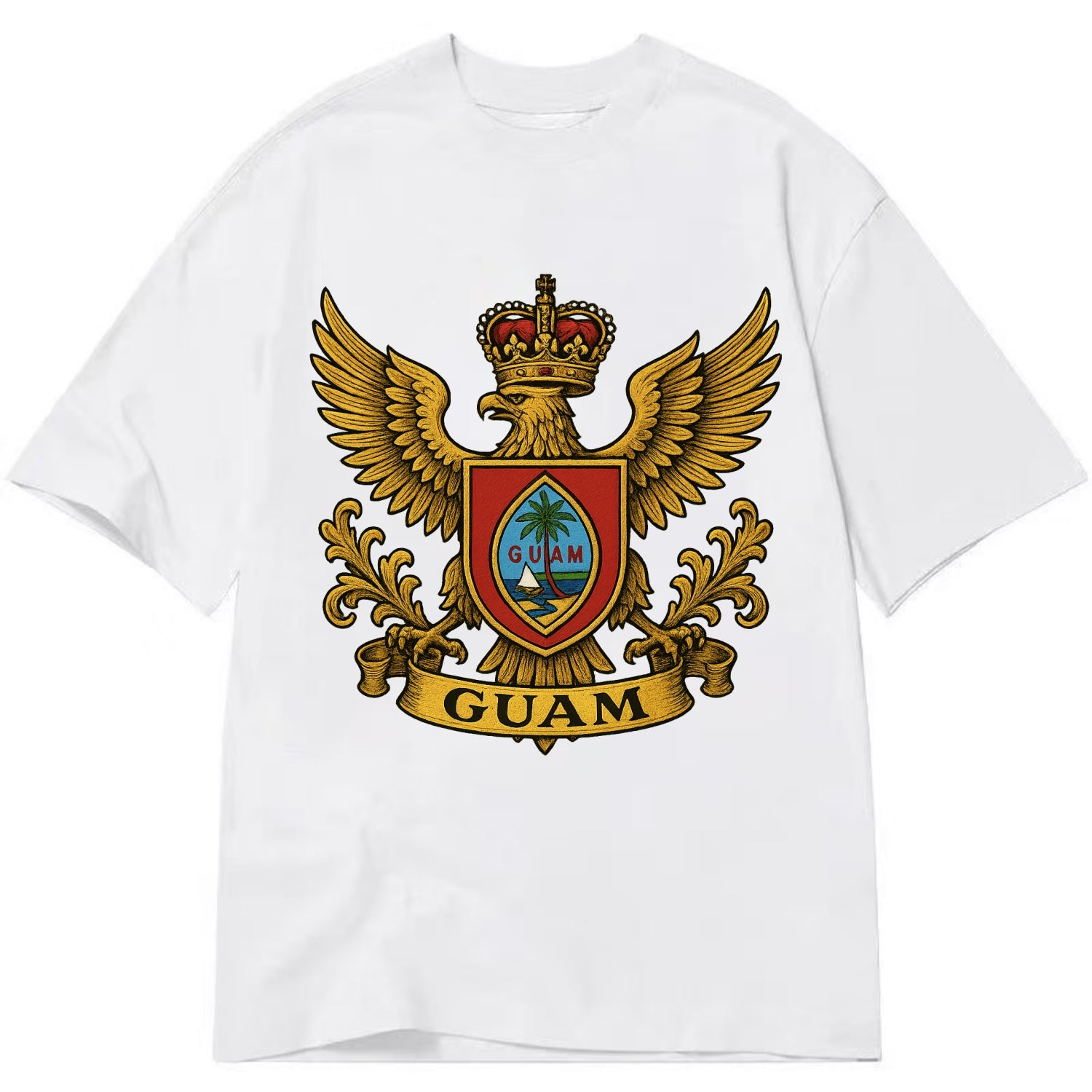 Guam Heritage Badge  - Classic T-shirt - White