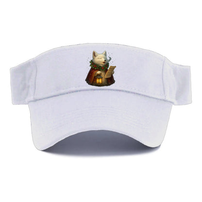 Snowbound Arctic Fox Caroler  - Visor - White