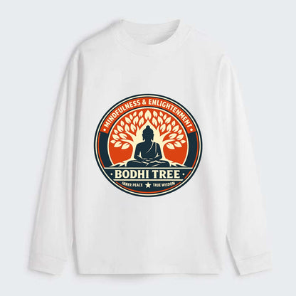 Zen Harmony Emblem - Classic Long Sleeve Shirt - White