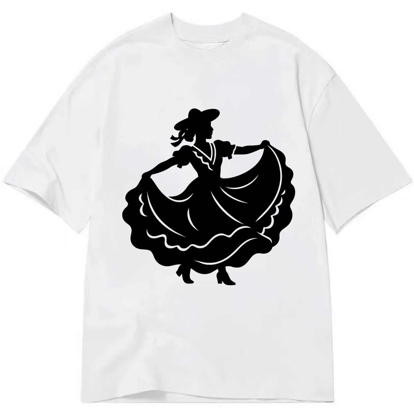 Mexican folk dancer twirling skirt - Classic T-shirt - White