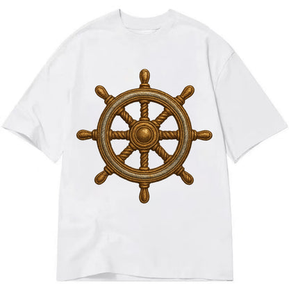 Ship's Wheel  - Classic T-shirt - White