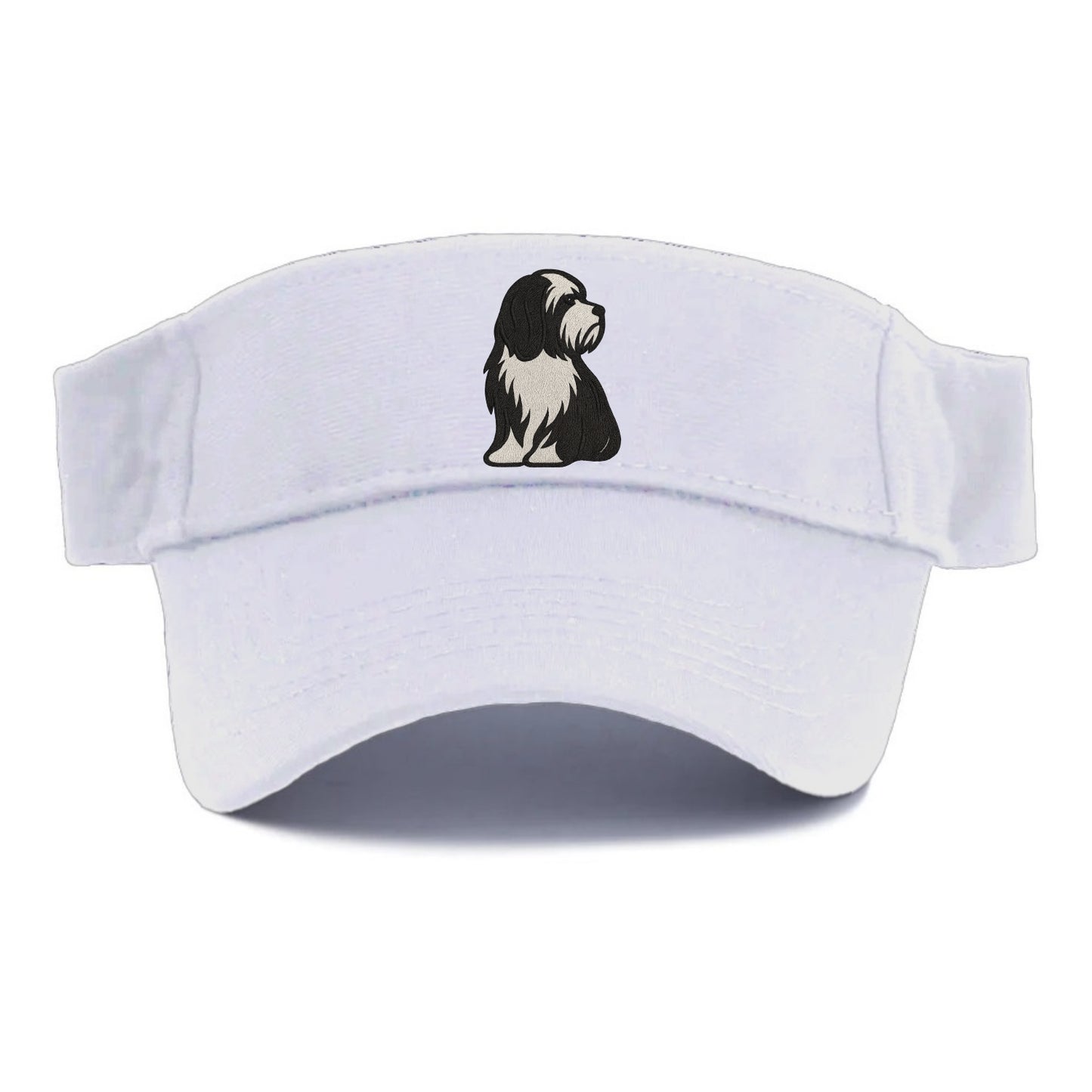 Tibetan Terrier - Black and white long c - Visor - White