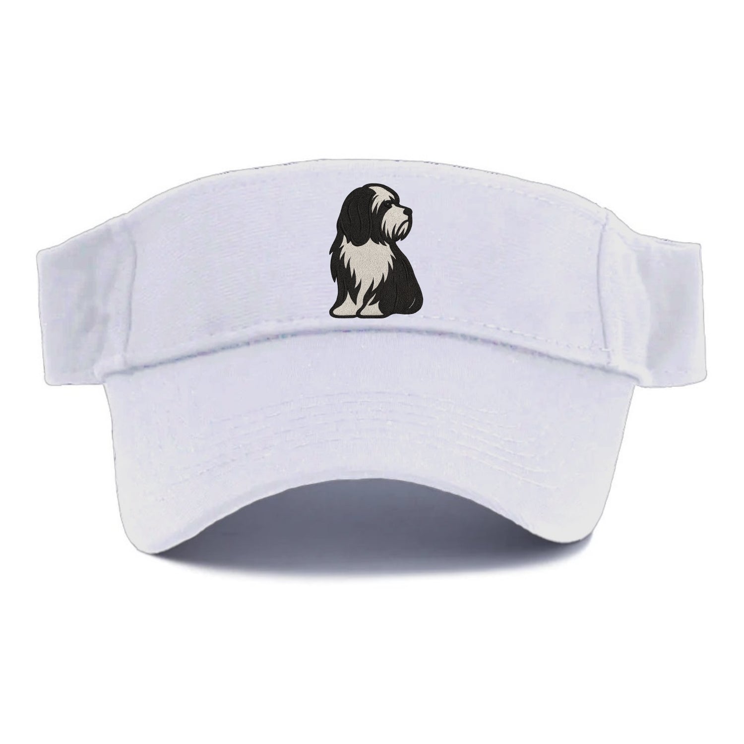 Tibetan Terrier - Black and white long c - Visor - White
