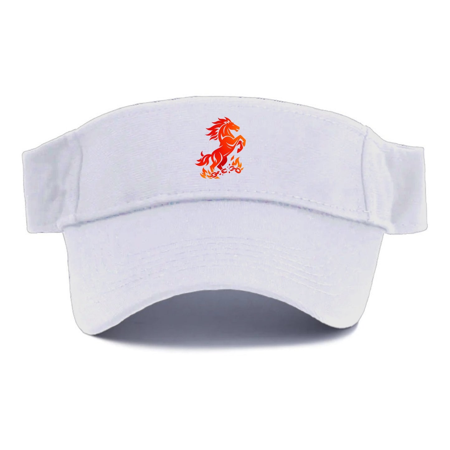 FREEDOM FLAMES | Wild horse breaking fire chains | Liberation | Barriers burned | - Visor - White