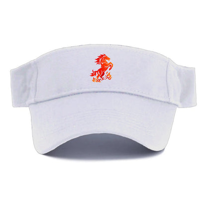 FREEDOM FLAMES | Wild horse breaking fire chains | Liberation | Barriers burned | - Visor - White