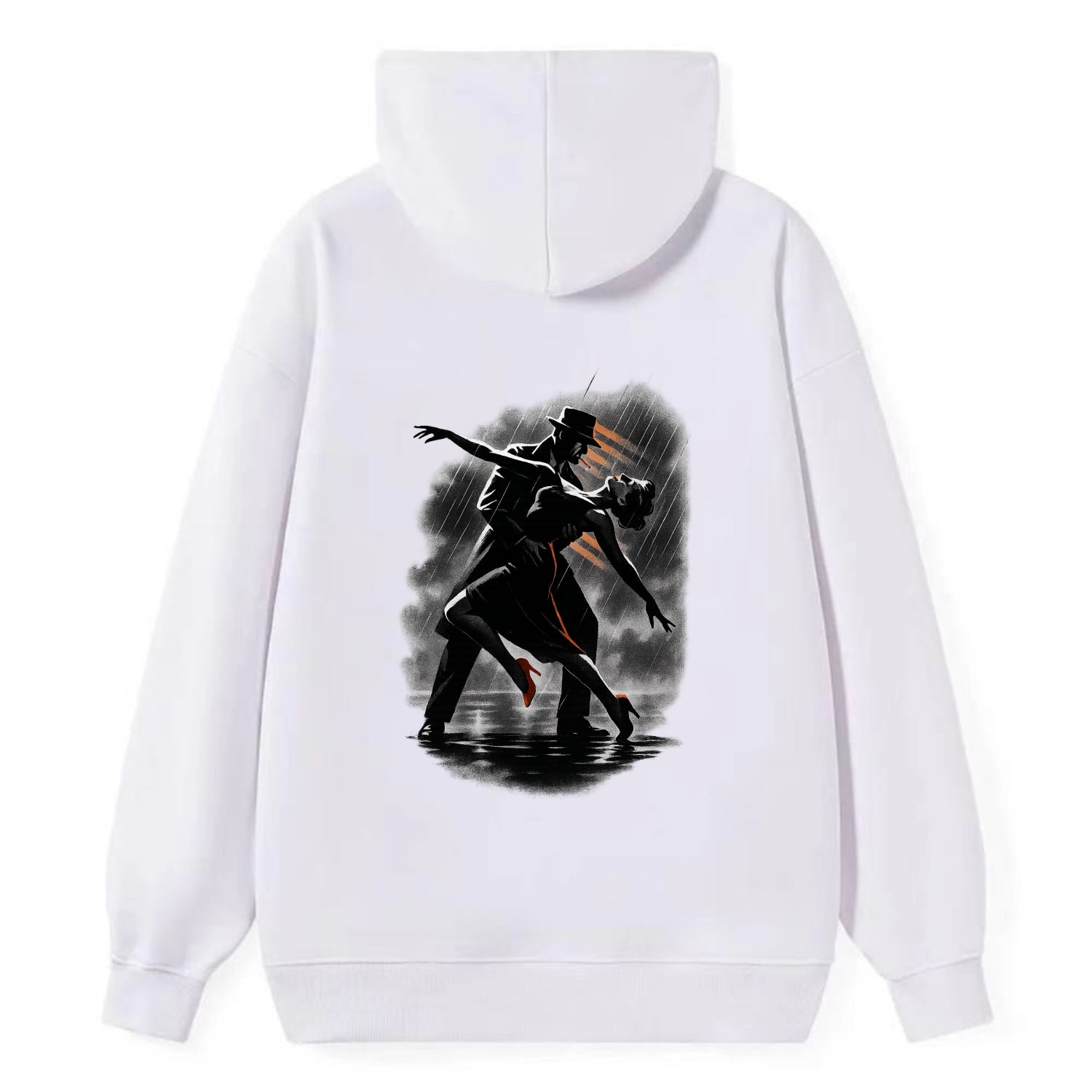 romantic dance pose with woman lifted in the air at lakeside - Classic Pullover Hoodie - White