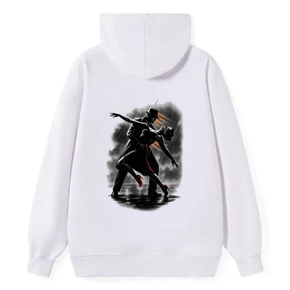 romantic dance pose with woman lifted in the air at lakeside - Classic Pullover Hoodie - White